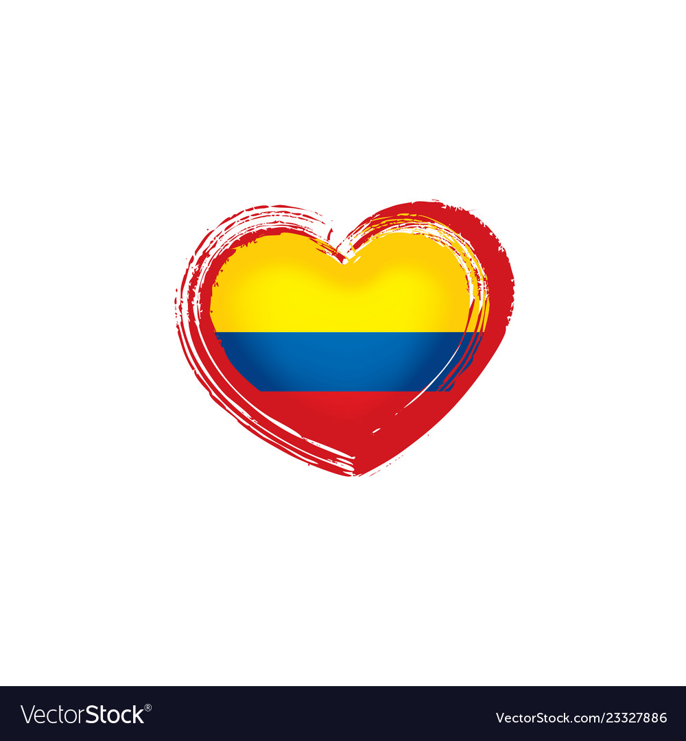 Colombia flag on a white Royalty Free Vector Image