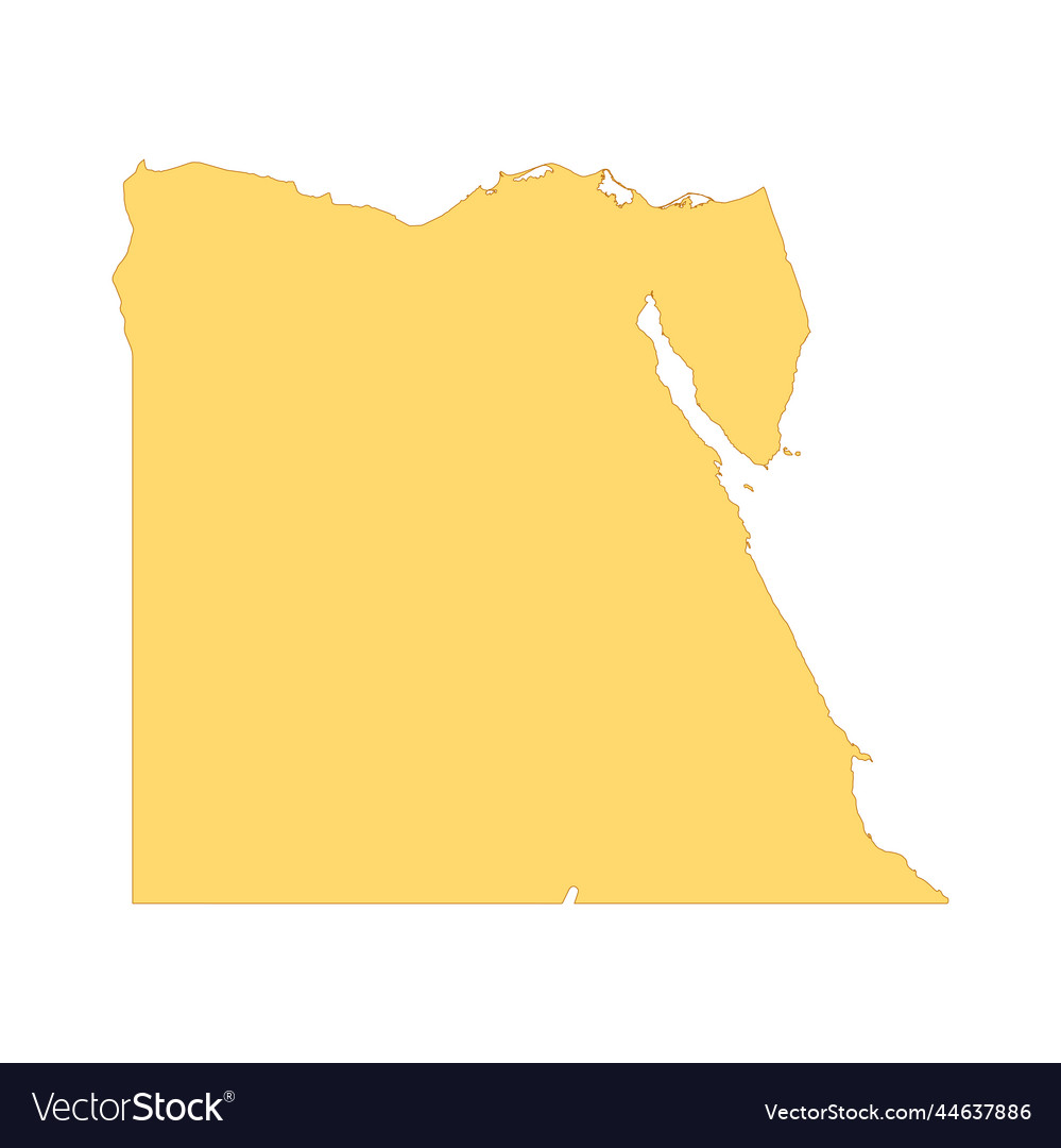 Egypt map color line element border Royalty Free Vector