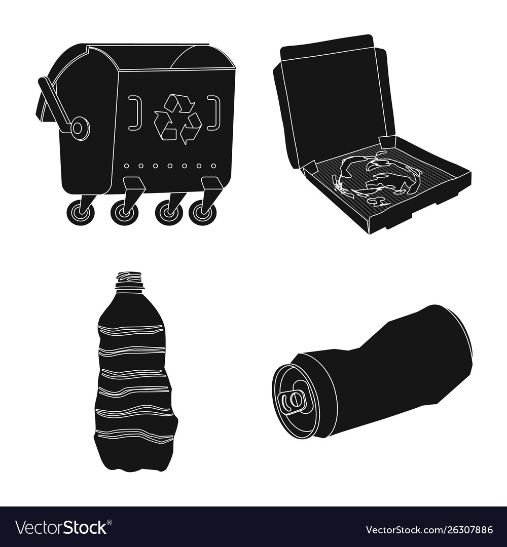 Isolated object refuse and junk icon vector image Isolated object refuse and junk icon
