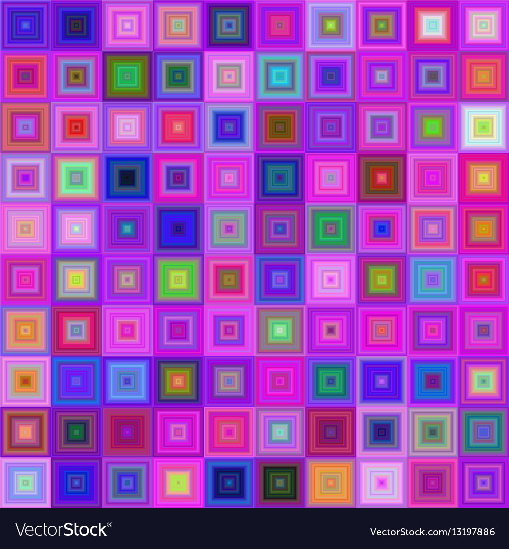 Multicolored square mosaic background Royalty Free Vector