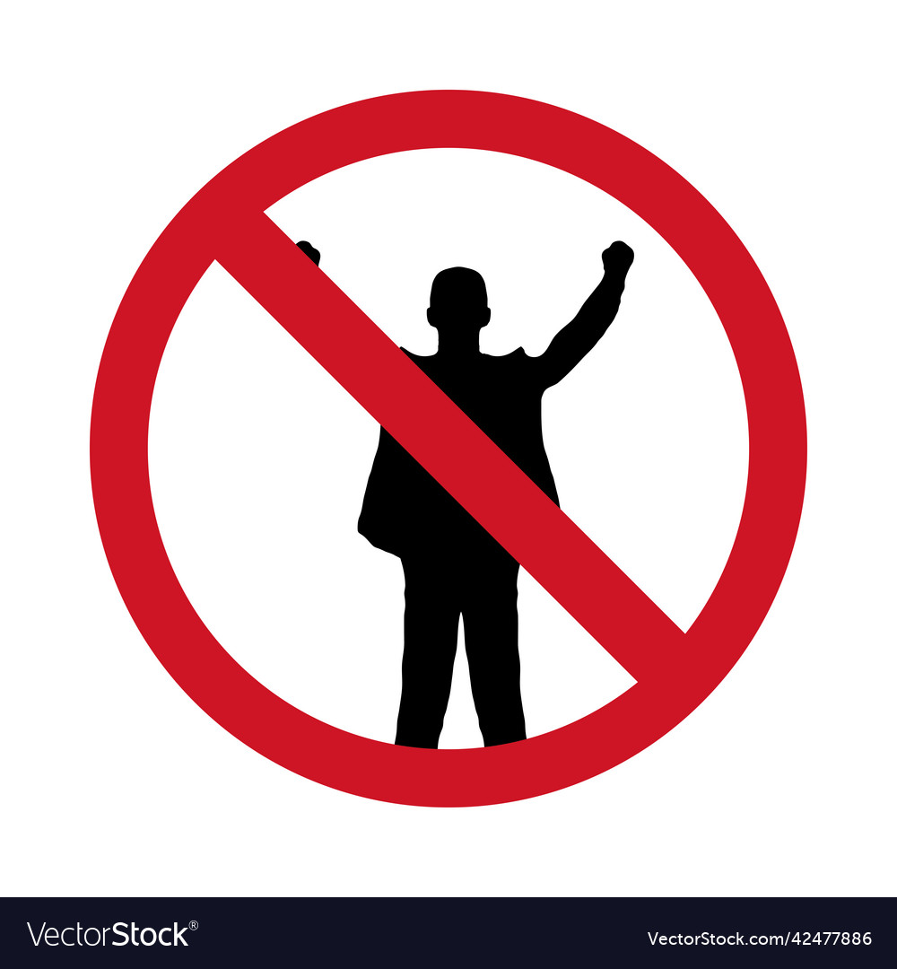 No strike prohibition sign Royalty Free Vector Image