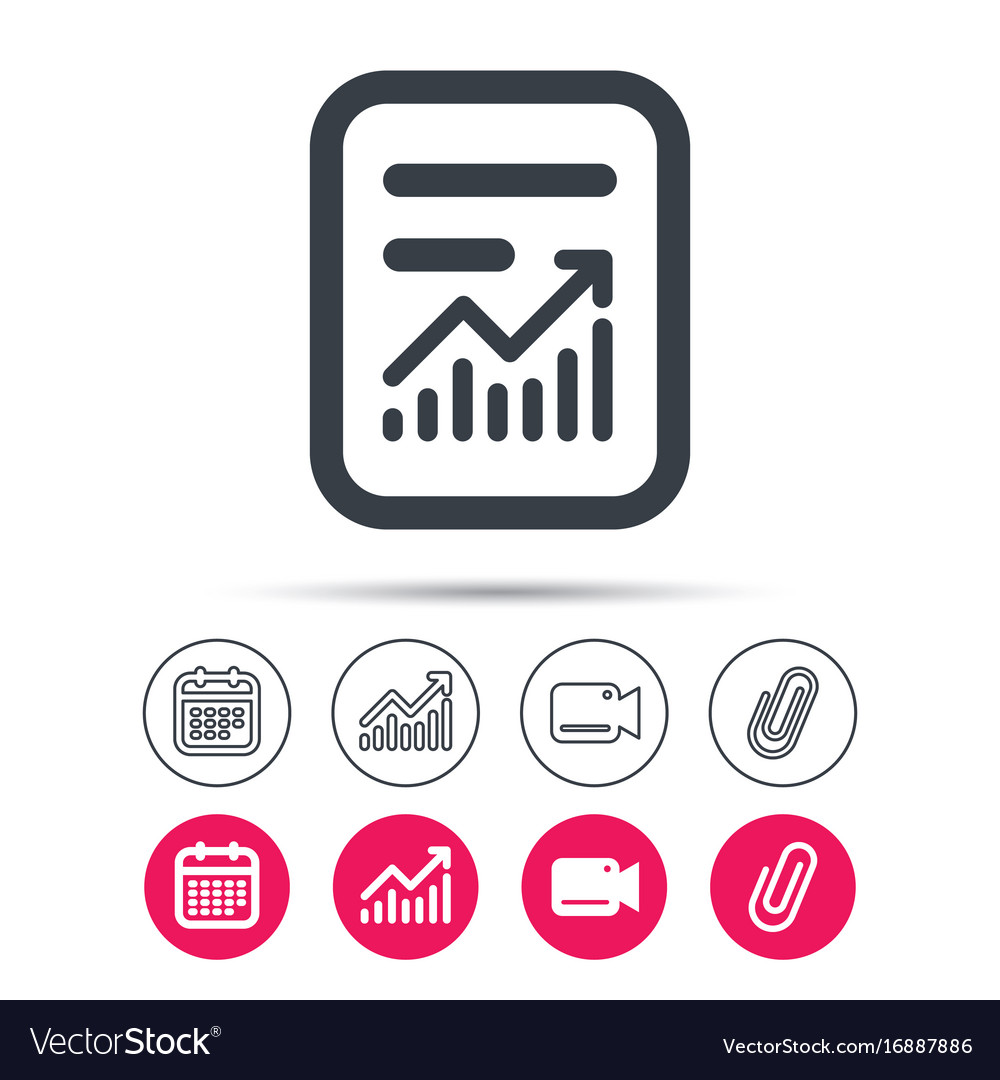 Report file icon document page with statistics
