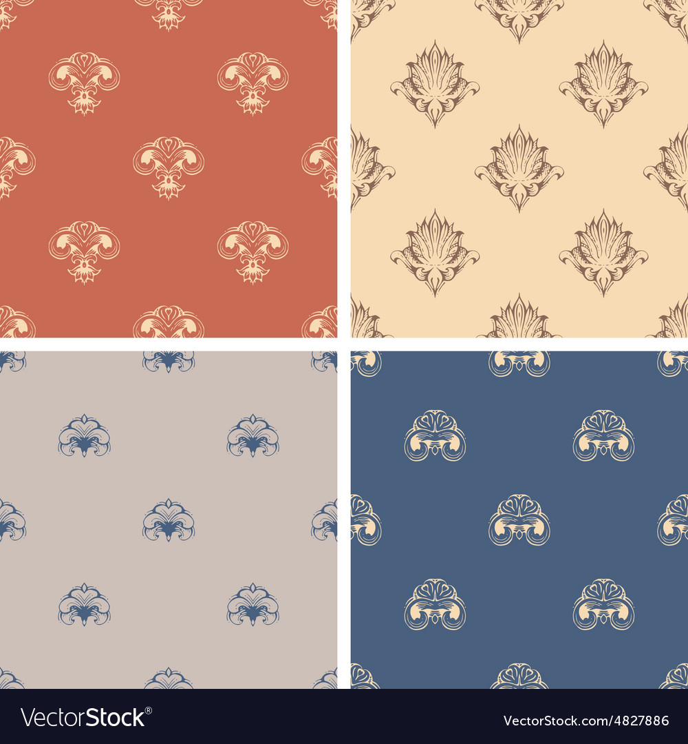 Set of retro seamless patterns