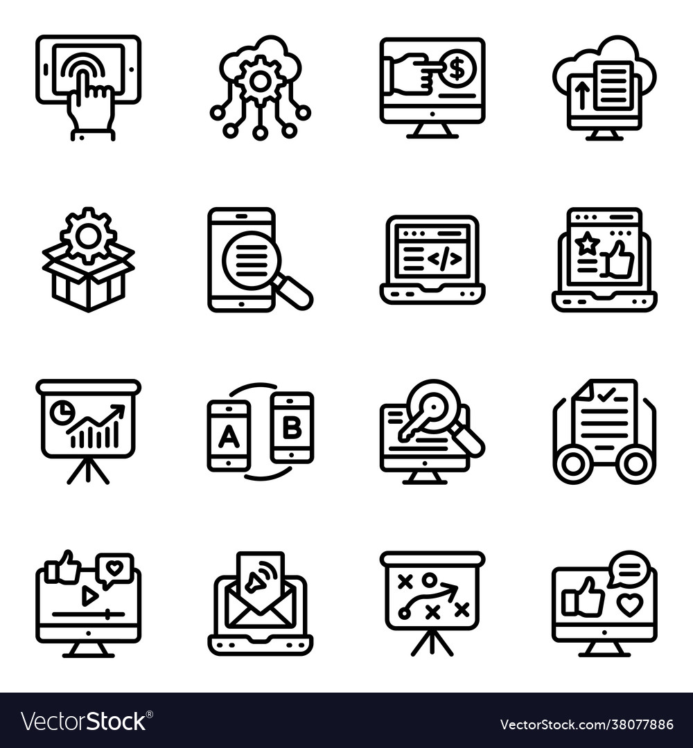 Set user interface linear icons