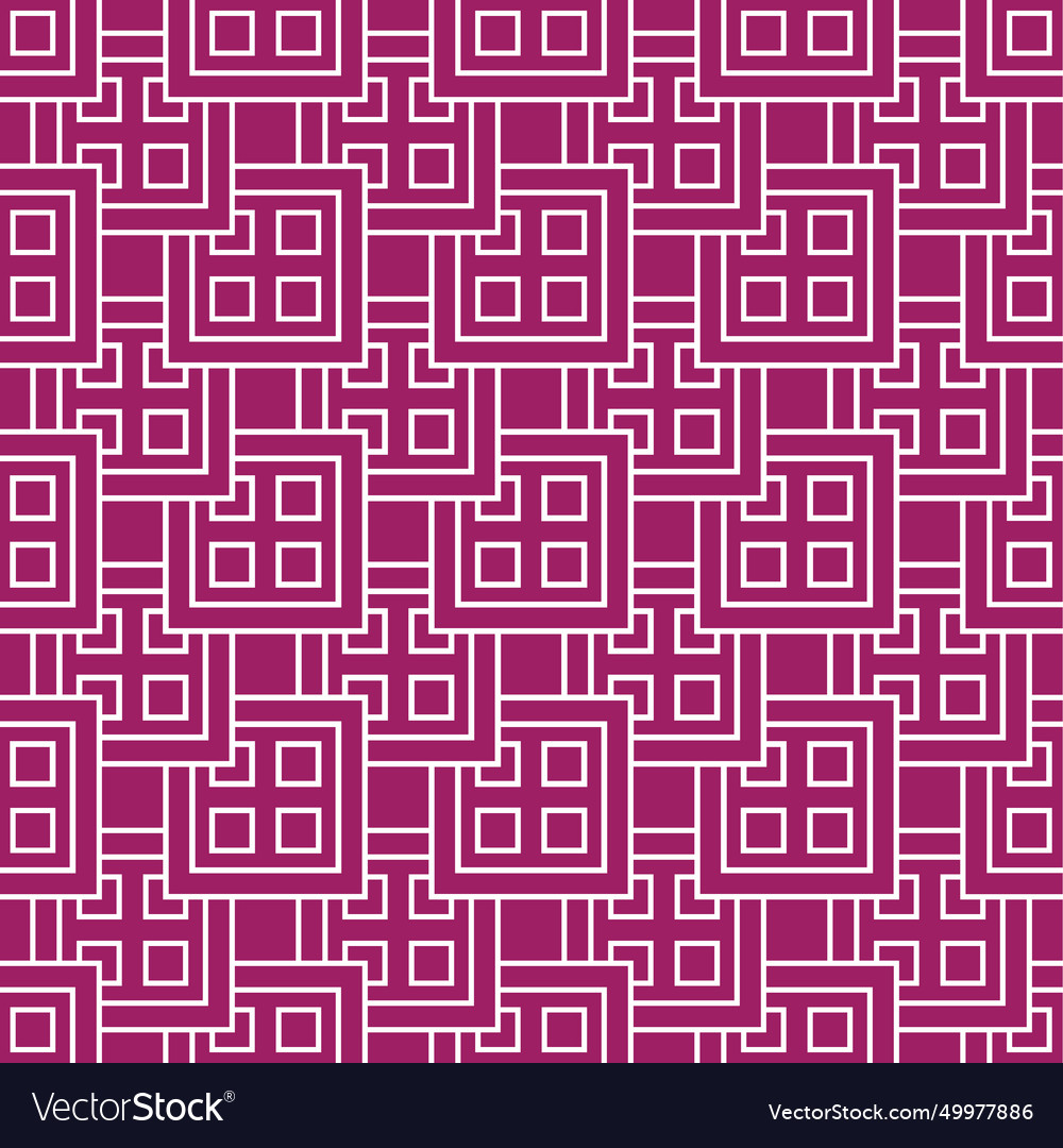 Square line twotone pattern vector image Square line twotone pattern