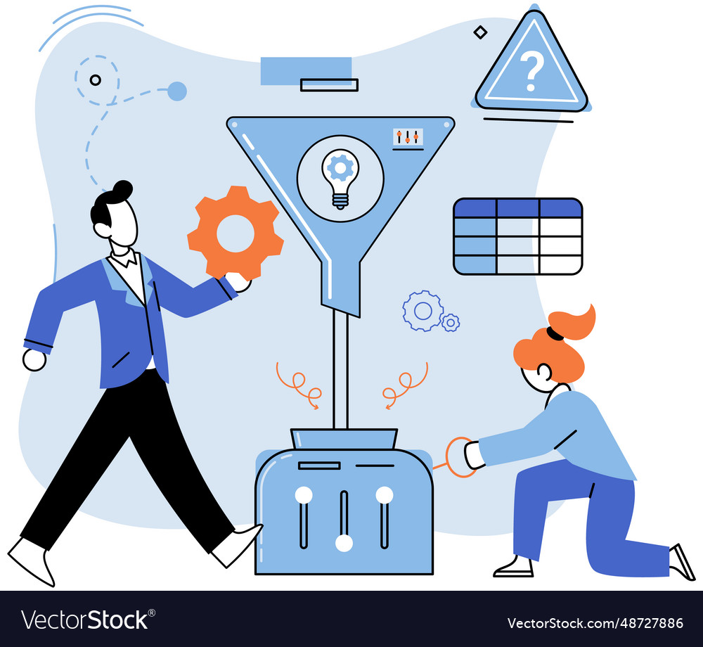 Team solving complex problems teamwork Vector Image Team solving complex problems teamwork