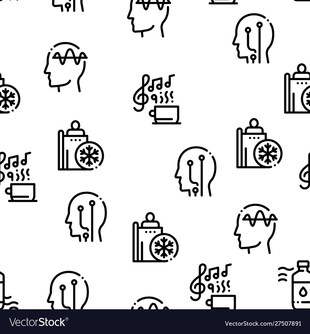 Biohacking seamless pattern Vector Image Biohacking seamless pattern