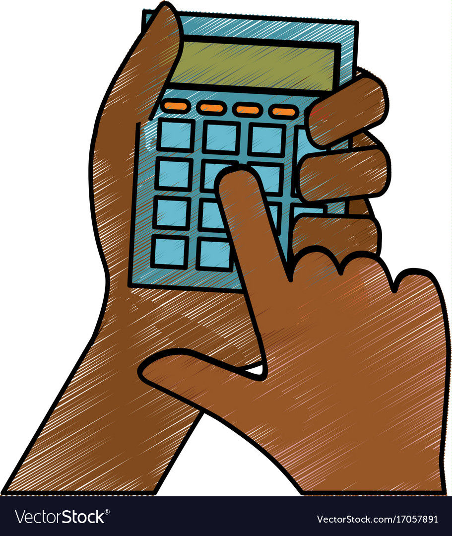 Calculator math device Royalty Free Vector Image