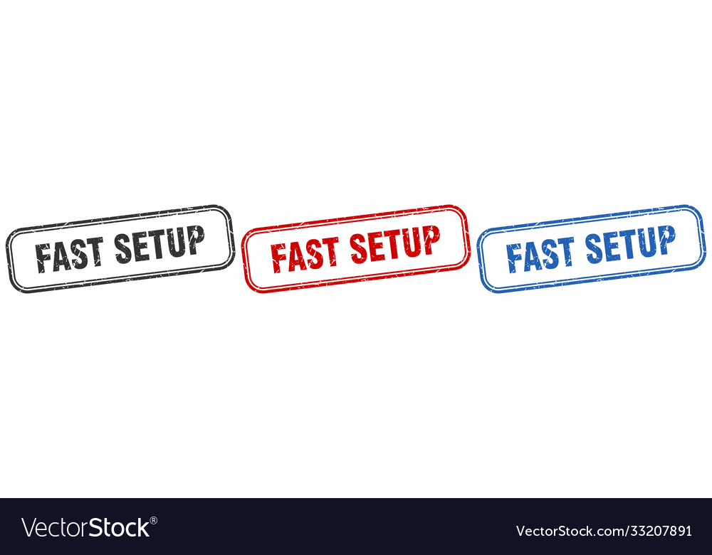 Fast setup square isolated sign set