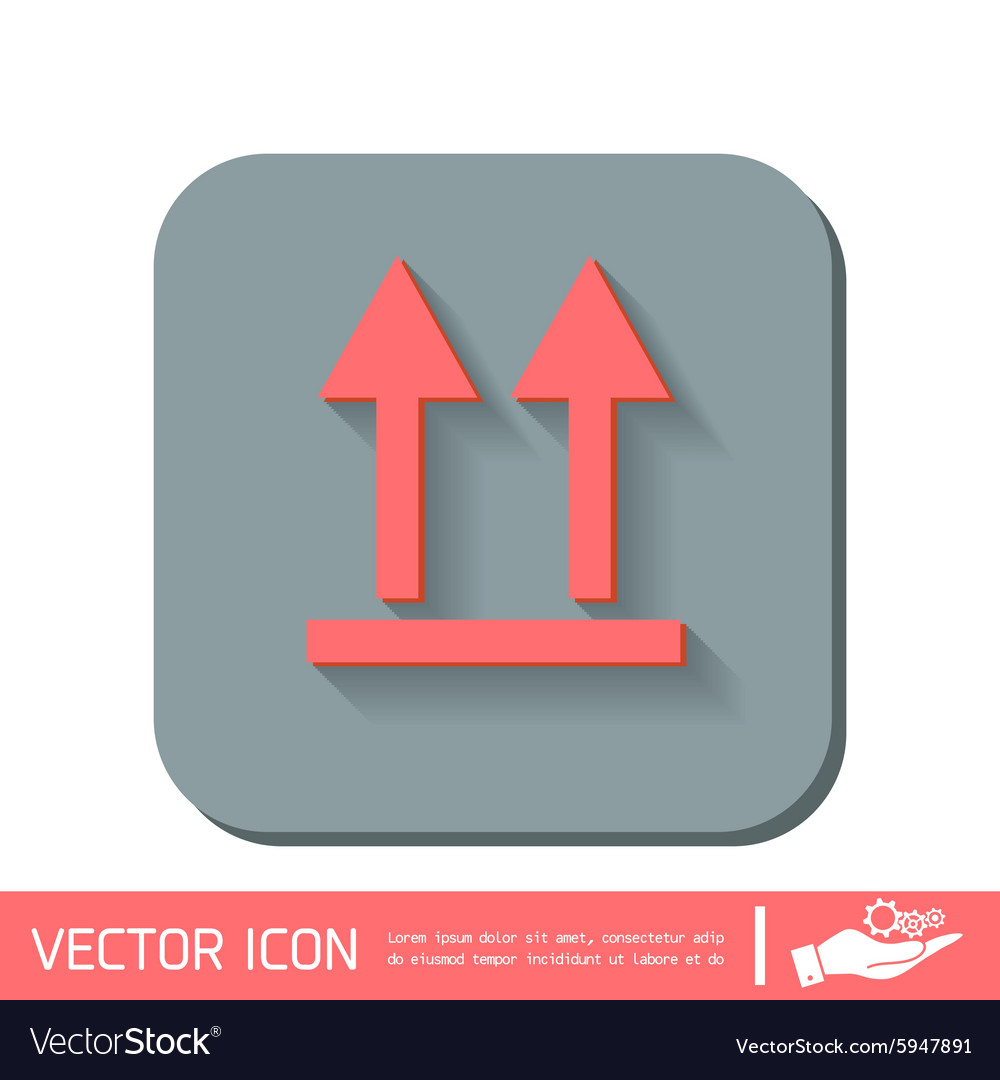 Fragile symbol arrow up logistic icon