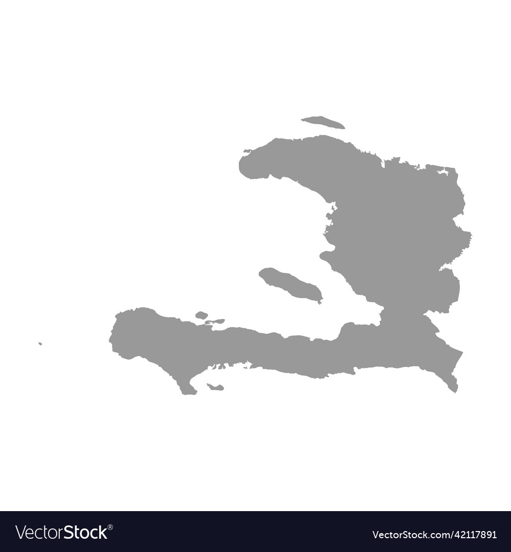 Haiti country map silhouette Royalty Free Vector Image