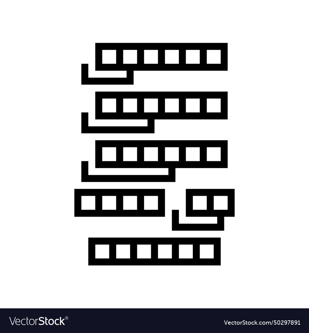 Insertion sort algorithm line icon vector image Insertion sort algorithm line icon