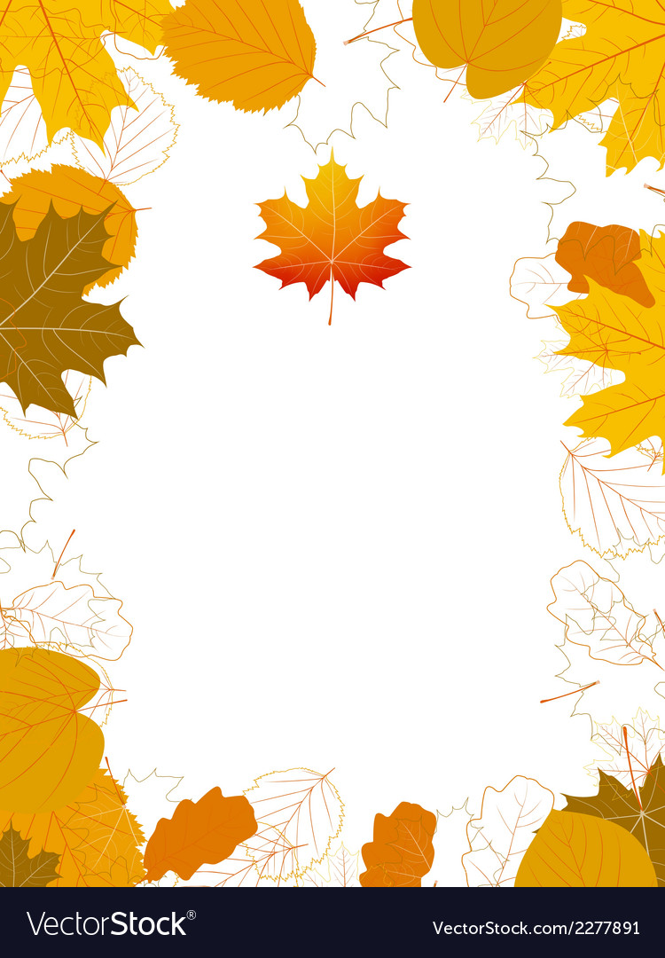 Isolated autumn leaves card with maple plus eps10