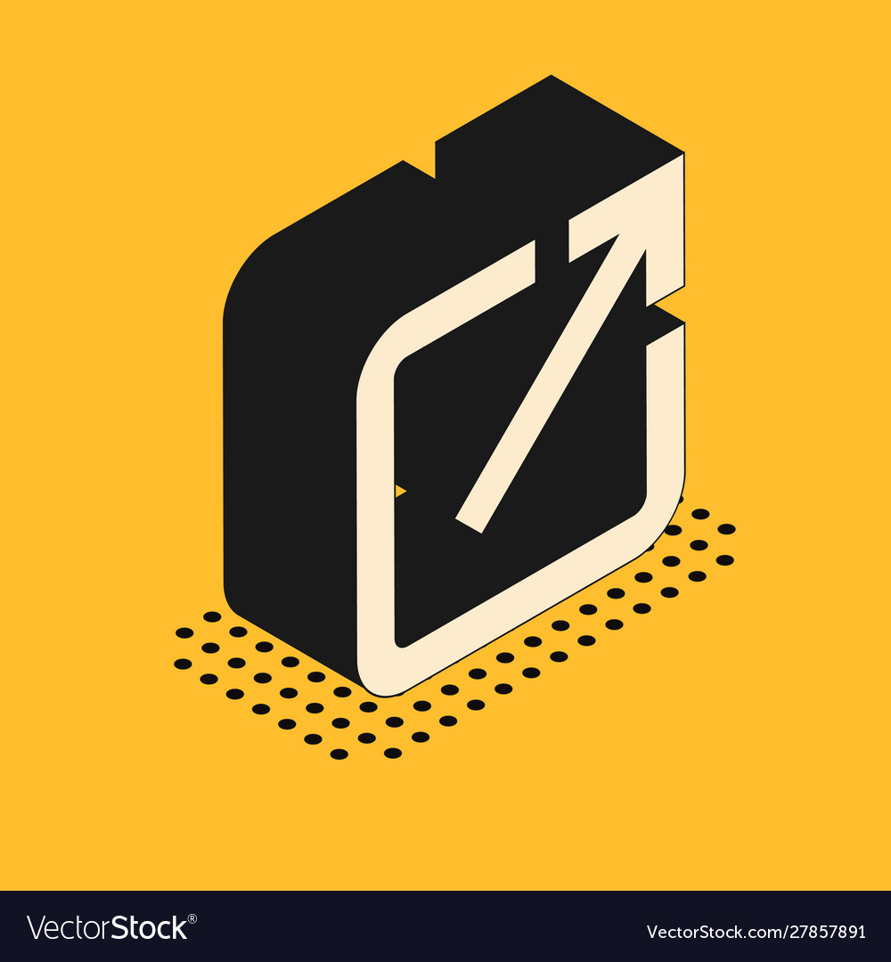 Isometric open in new window icon isolated