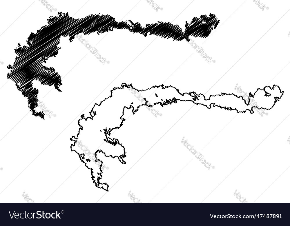 Lake balkhash republic of kazakhstan map Vector Image