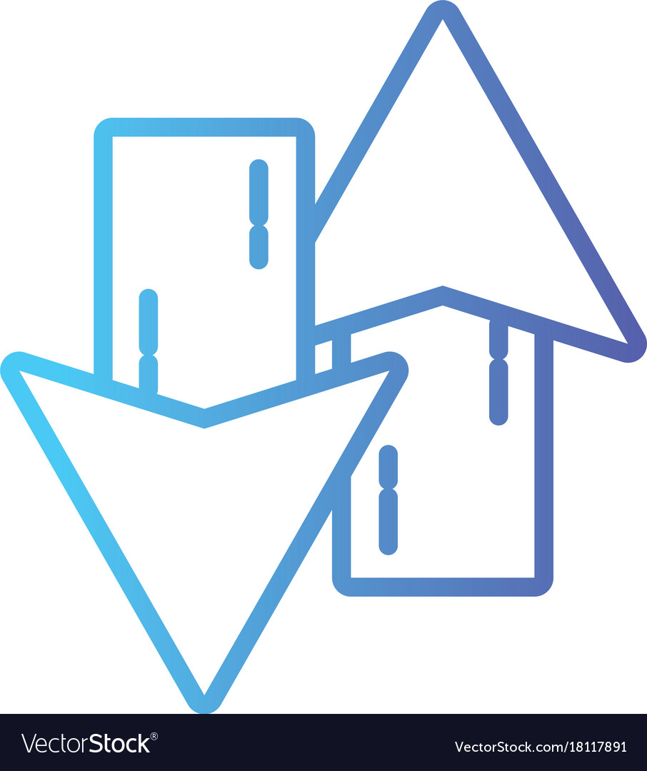 Line arrows loading in process icon