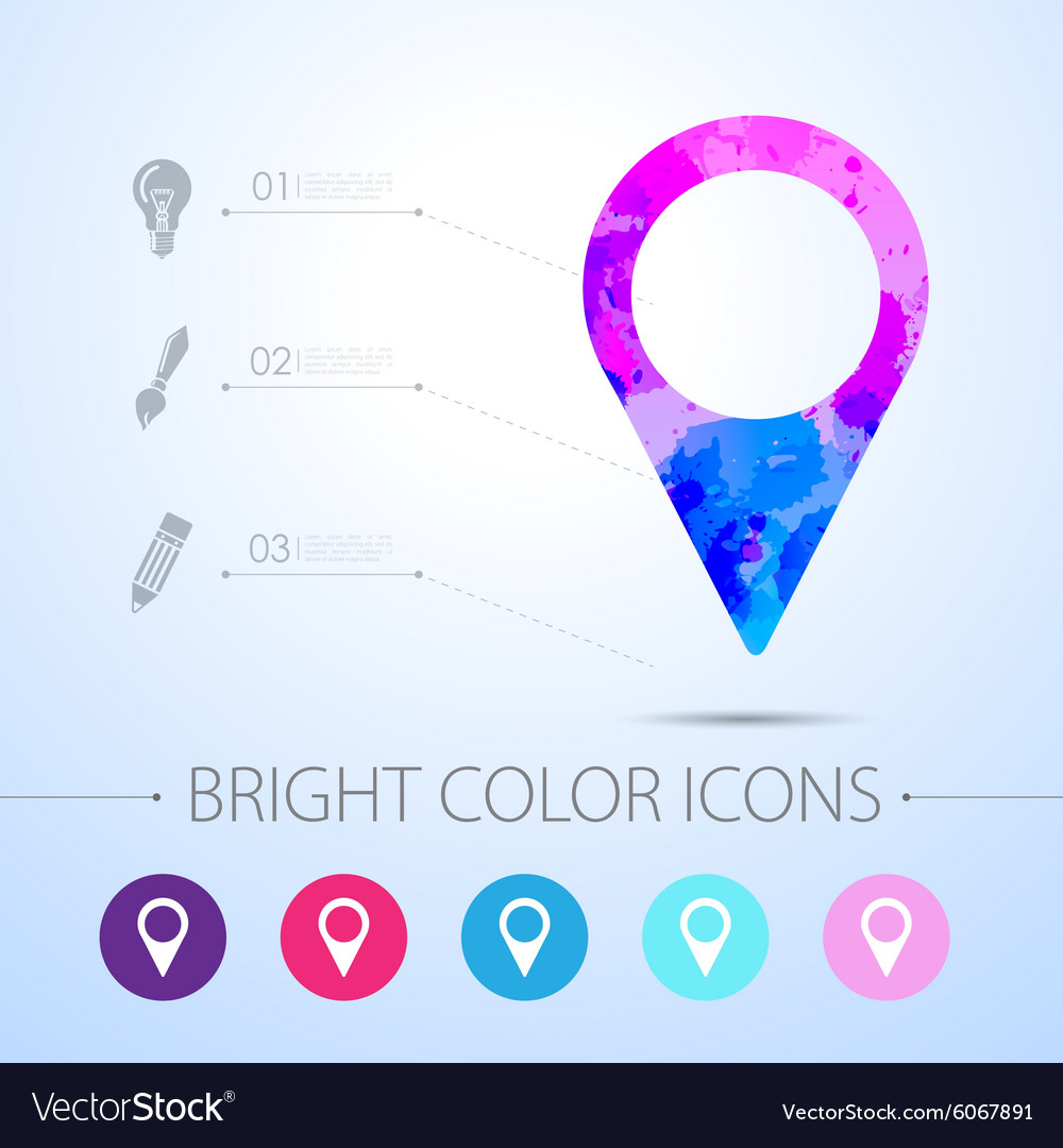 Navigation icon with infographic elements