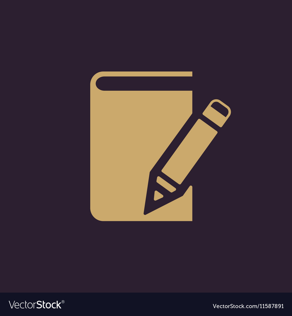 Notebook icon design diary and sketchpad