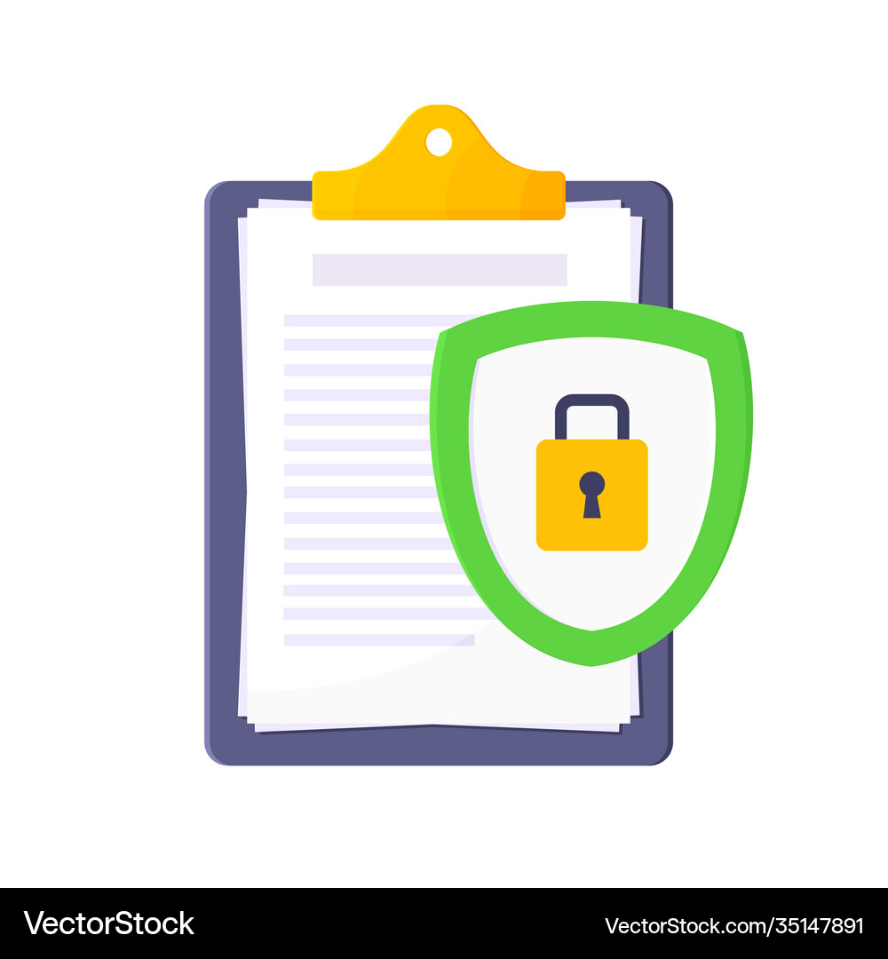 Privacy policy safety lock and data protection Vector Image