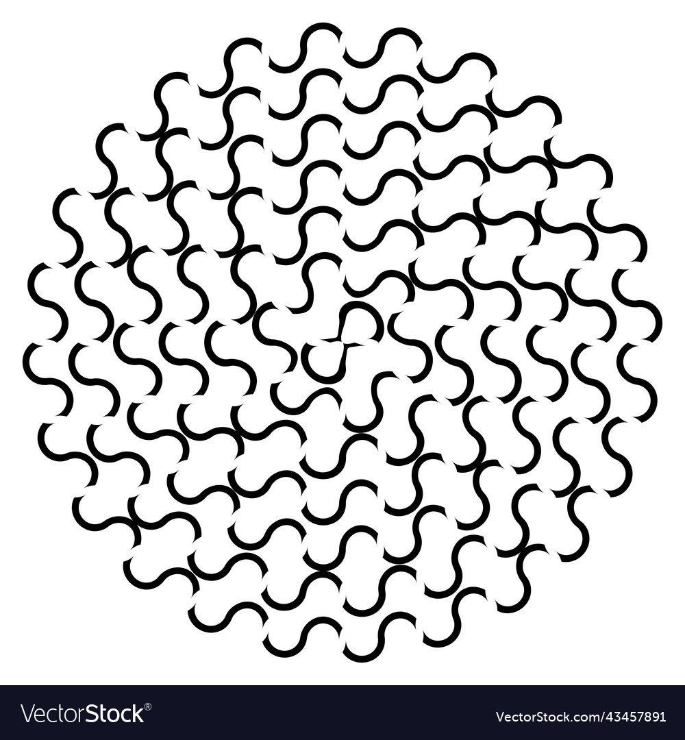 Round shape with circle dots chain vector image Round shape with circle dots chain