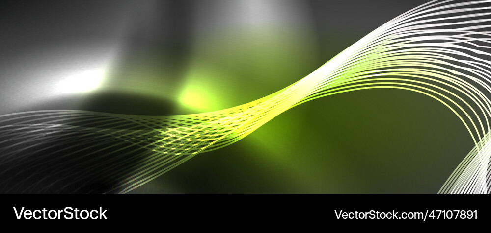 Shiny neon waves dynamic electric motion energy Vector Image