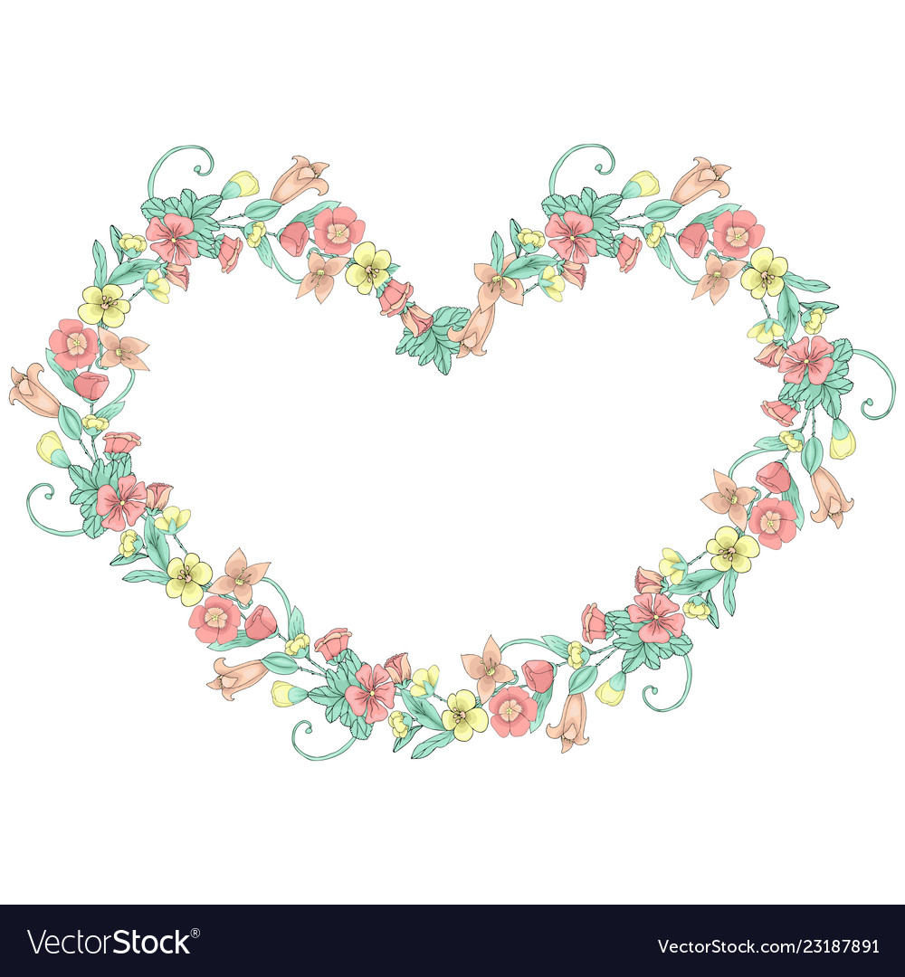 Spring Doodle Flowers Royalty Free Vector Image
