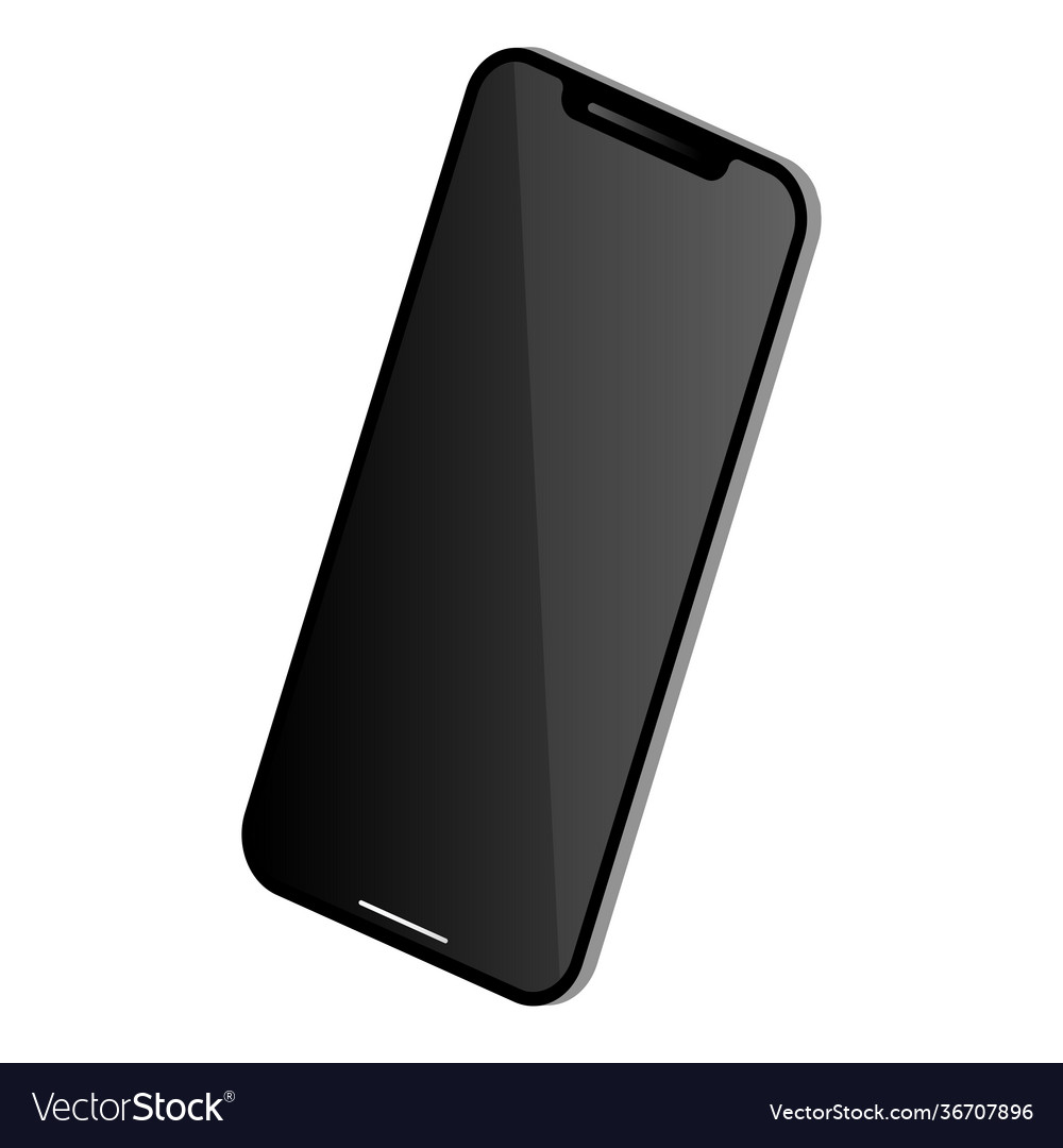 3d smartphone element in black color