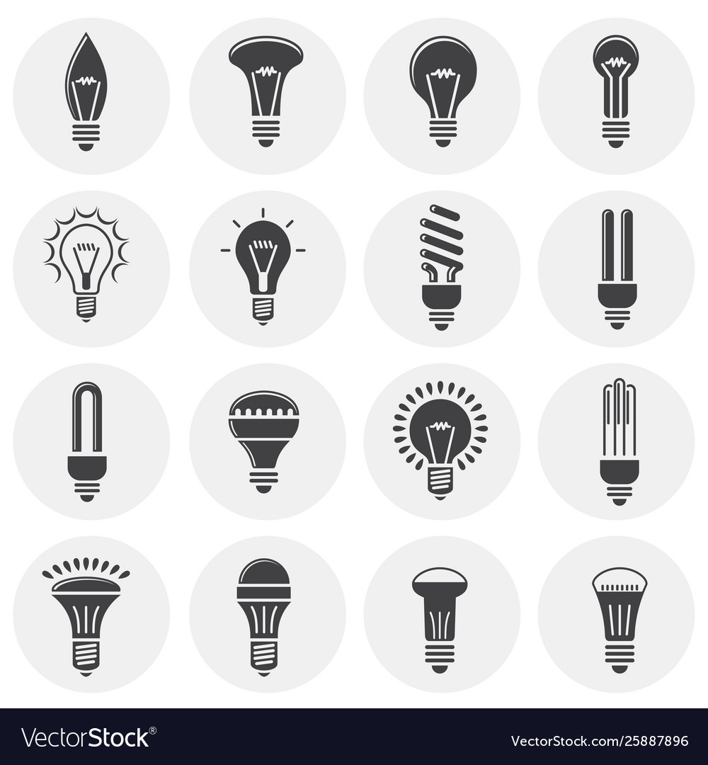 Bulb icons set on background for graphic and web
