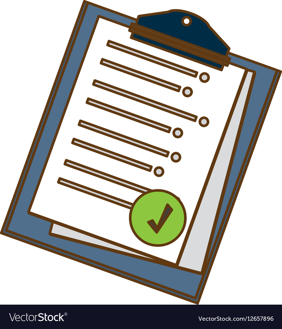 Clipboard with sheet on it icon image