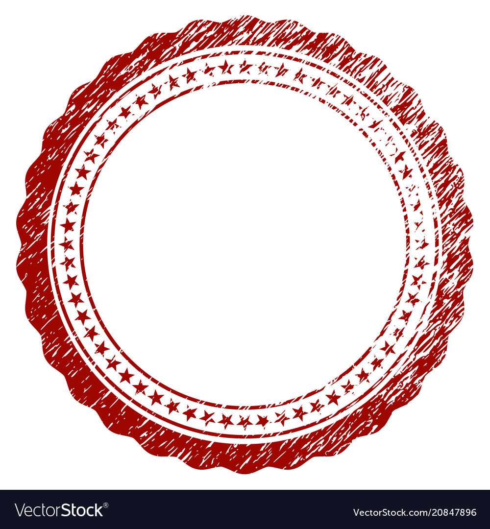 Distress textured rosette circular star frame Vector Image