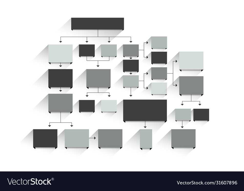 Fowchart blau farbige Schatten Schema