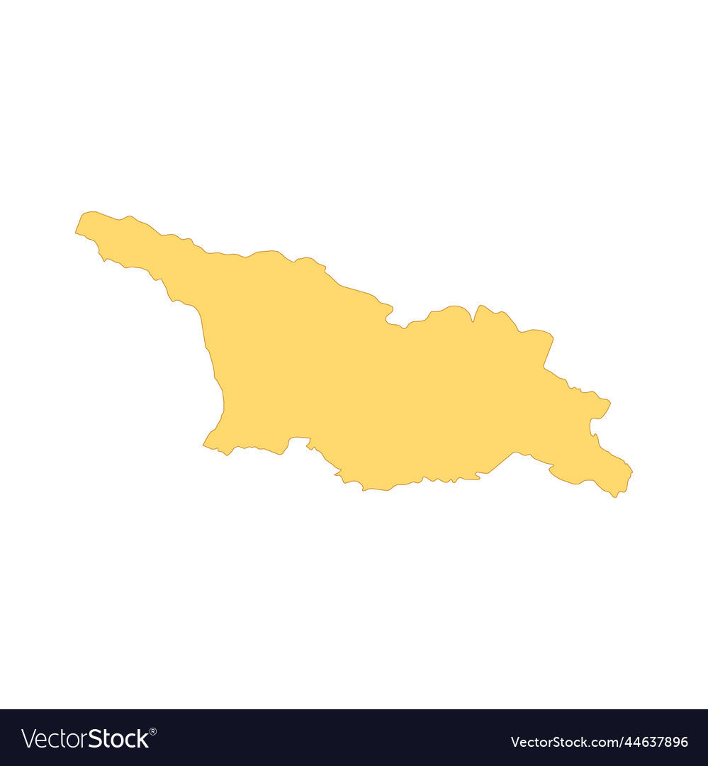 Georgia map color line element border Vector Image Georgia map color line element border