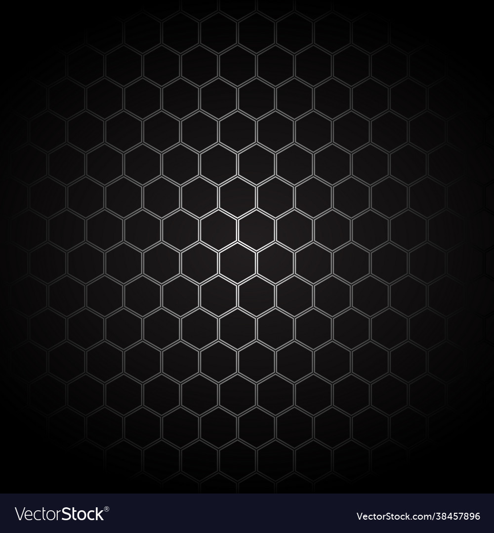 Grayscale tone hexagonal honeycomb abstract vector image Grayscale tone hexagonal honeycomb abstract