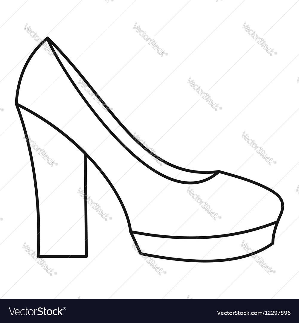 High heel shoes icon outline style