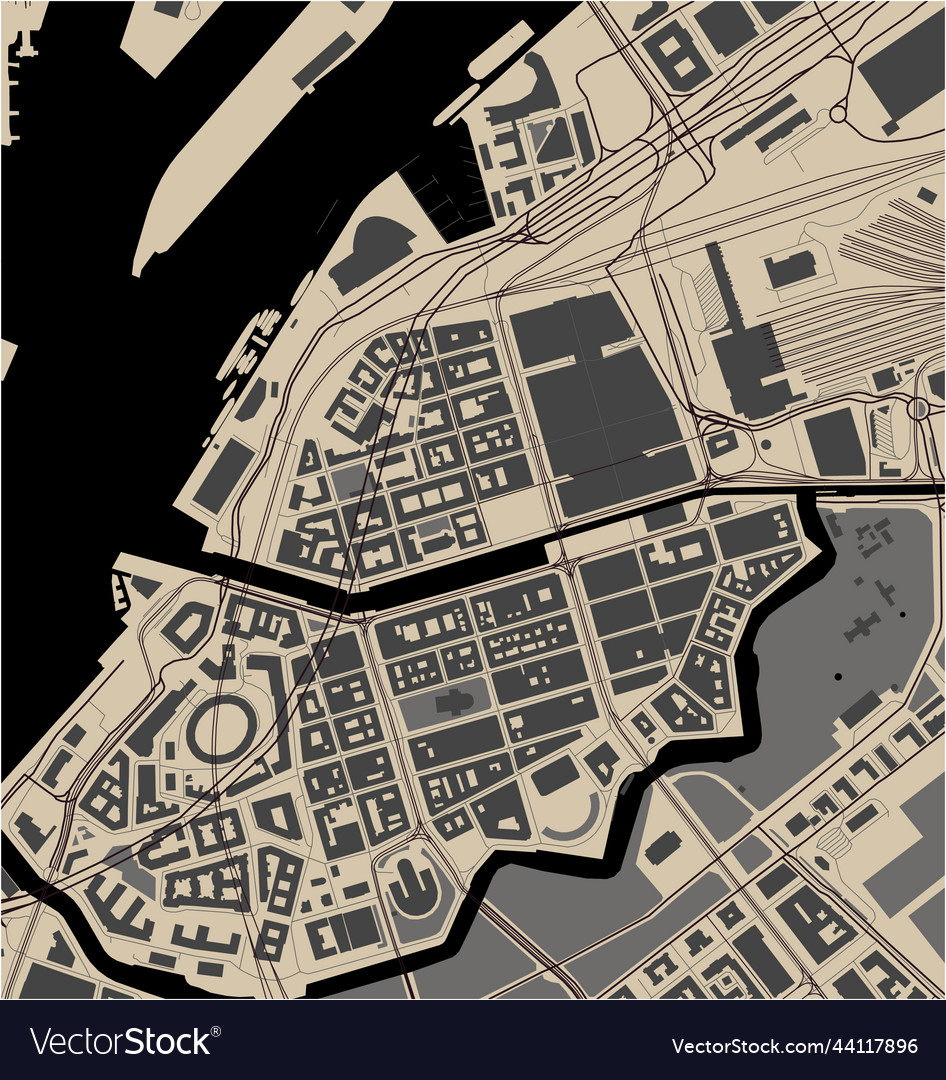 Map of the city gothenburg sweden Royalty Free Vector Image