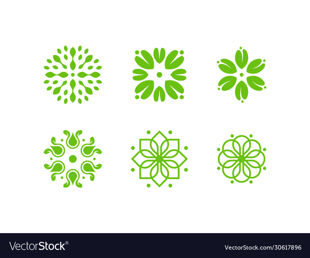 Organic leaf logo bundle