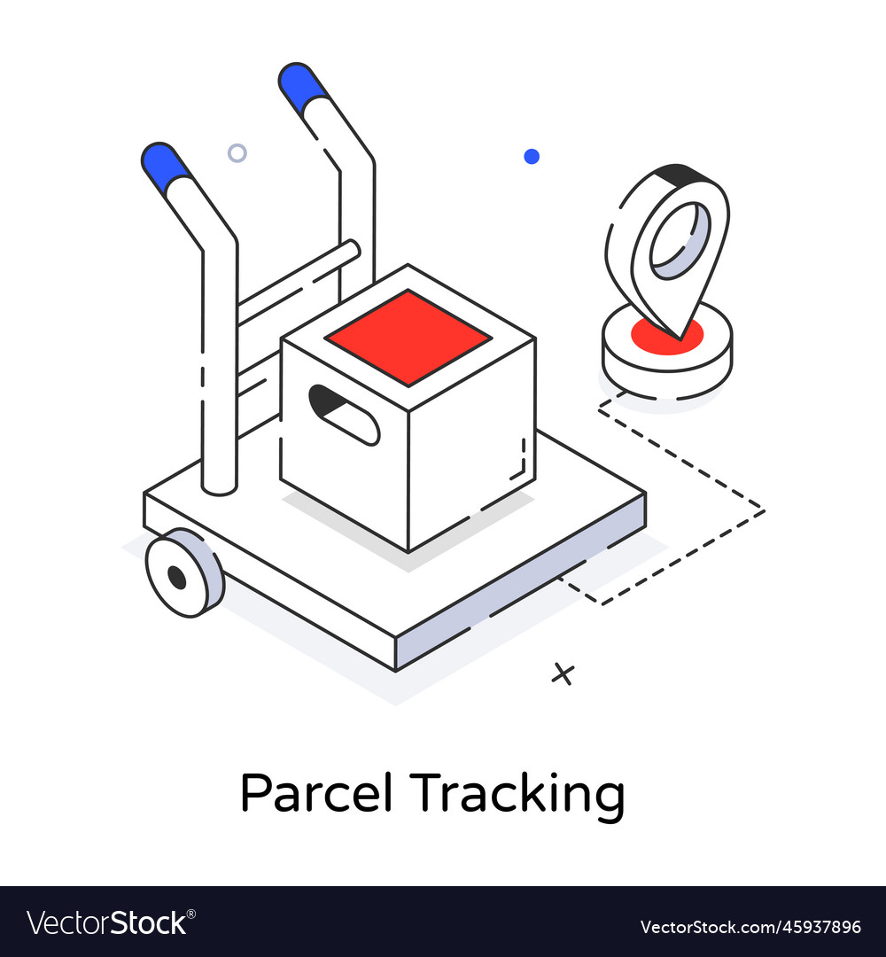 Parcel tracking Royalty Free Vector Image - VectorStock