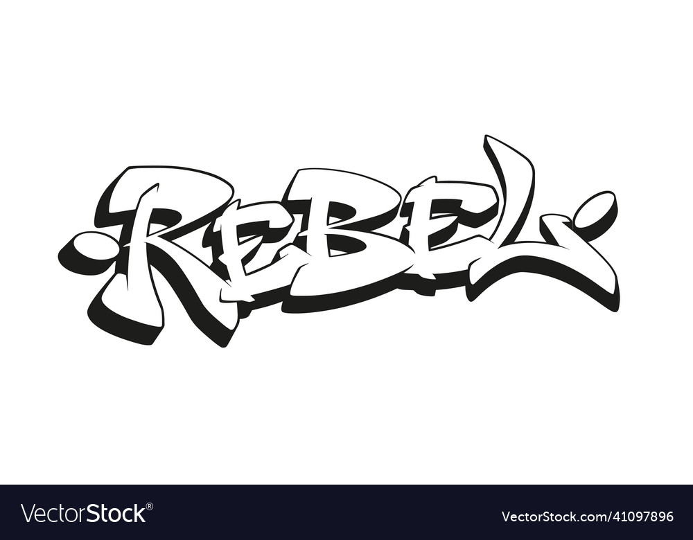 Rebel font in graffiti style