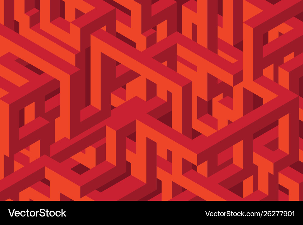3d seamless isometric background Royalty Free Vector Image