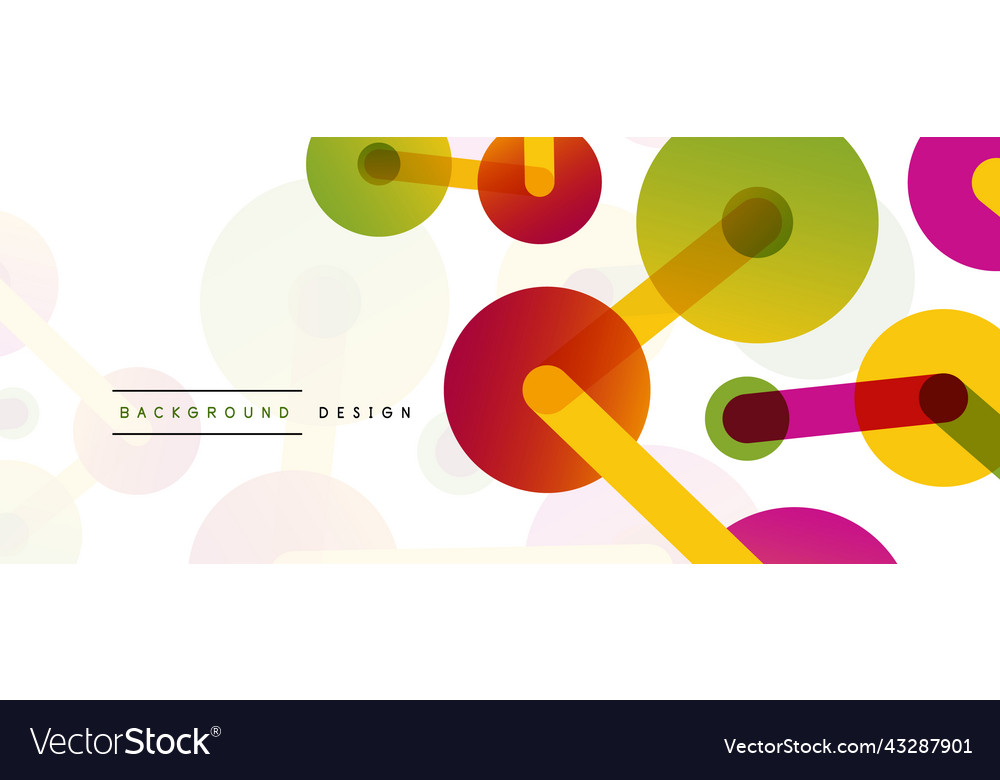 Abstract background round dots connected by lines vector image Abstract background round dots connected by lines
