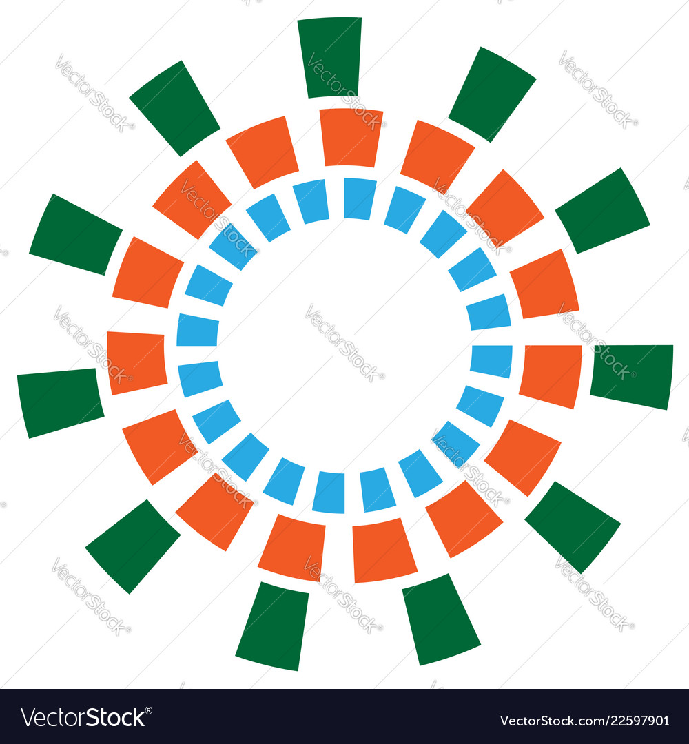 Abstract circular radiating element Vector Image Abstract circular radiating element