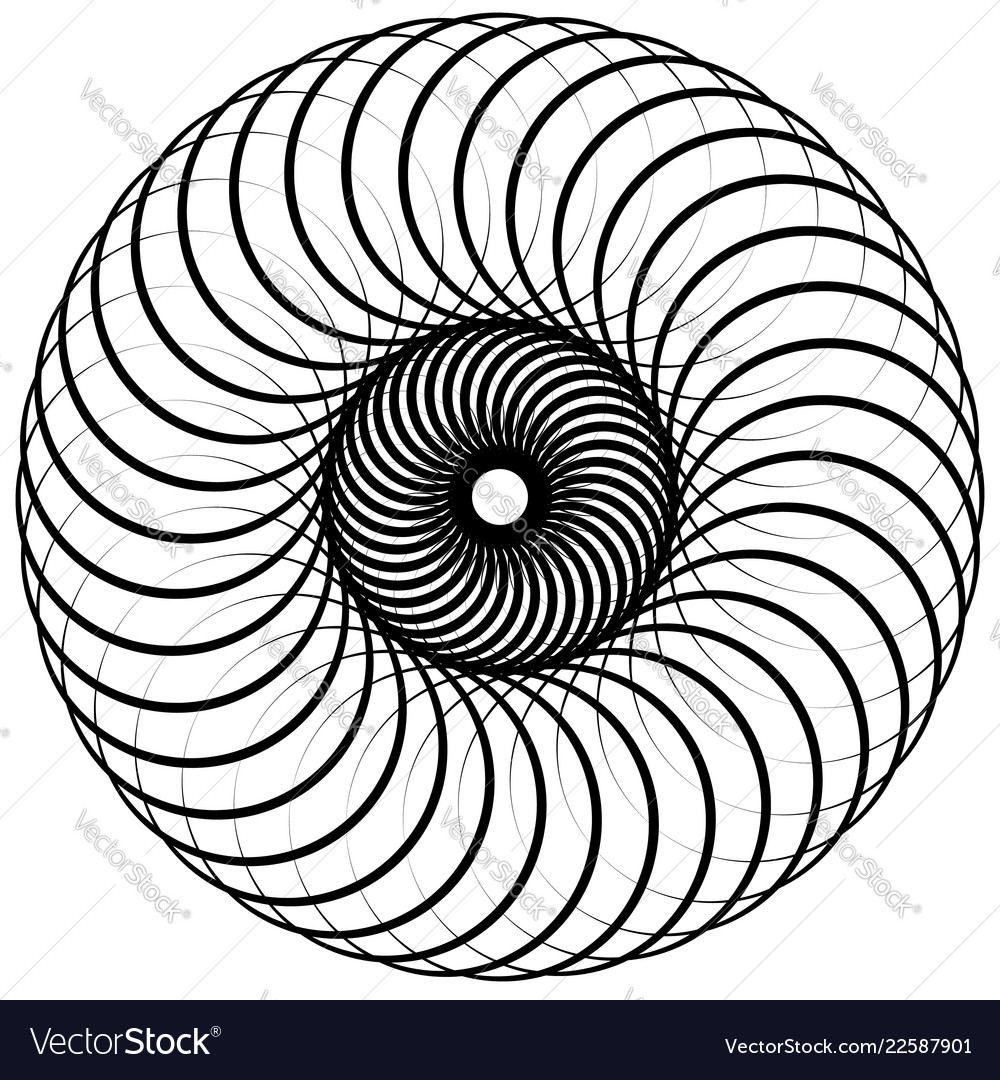 Abstract circular spiral element isolated Vector Image Abstract circular spiral element isolated