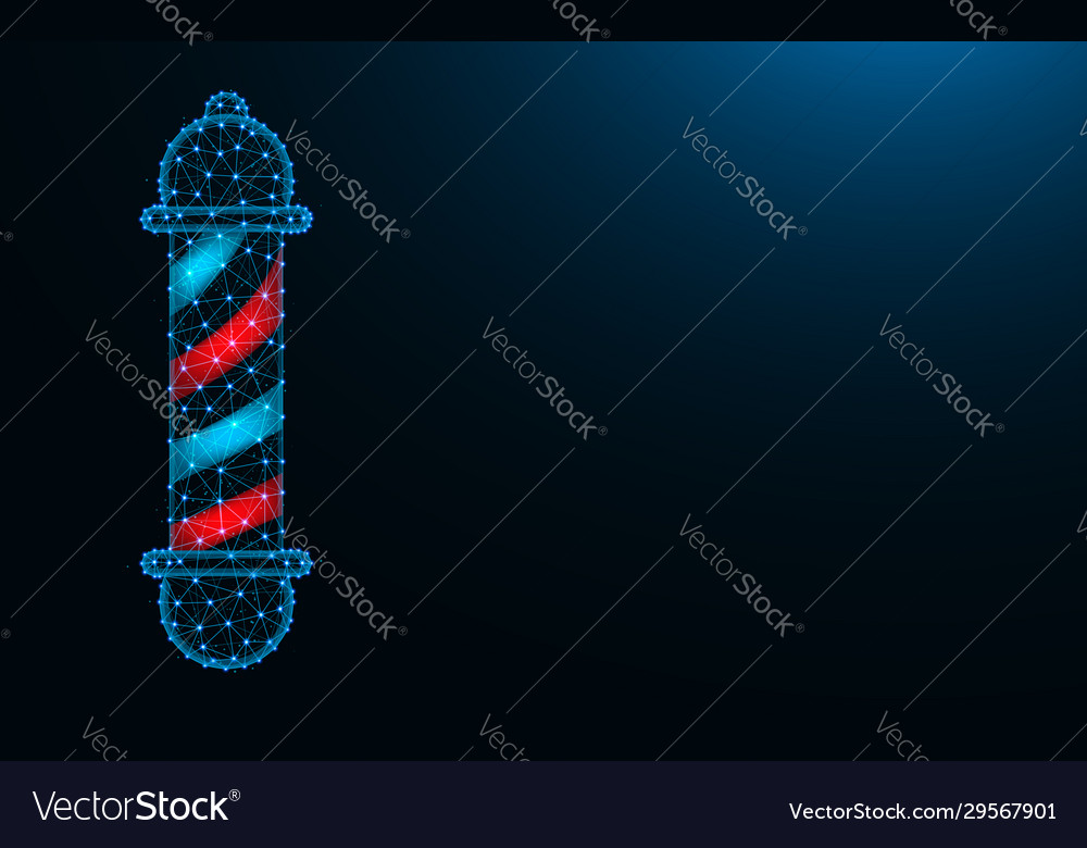 Barber pole made from points and lines on dark