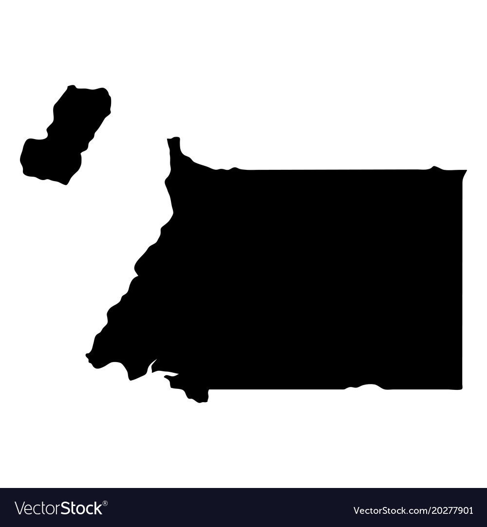 Black silhouette country borders map Royalty Free Vector