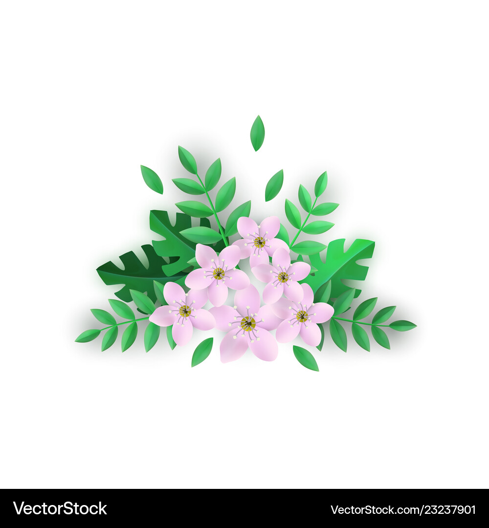 Floral composition Royalty Free Vector Image - VectorStock