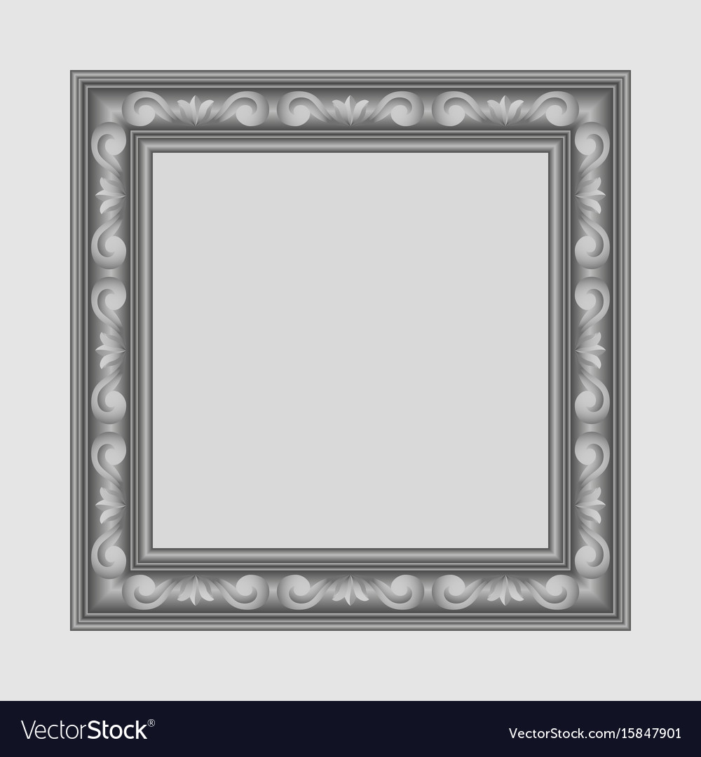 Gray square frame Royalty Free Vector Image VectorStock