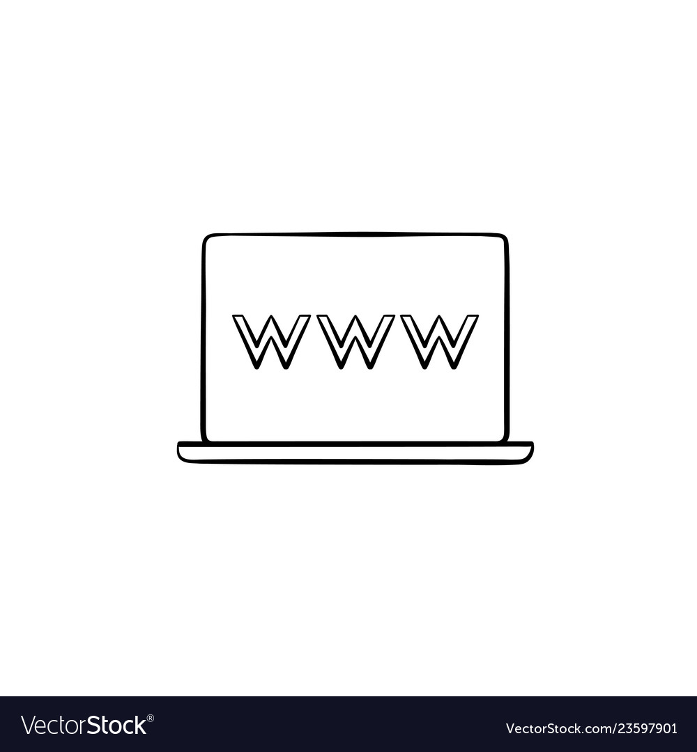 Laptop computer screen with web browser window vector image Laptop computer screen with web browser window