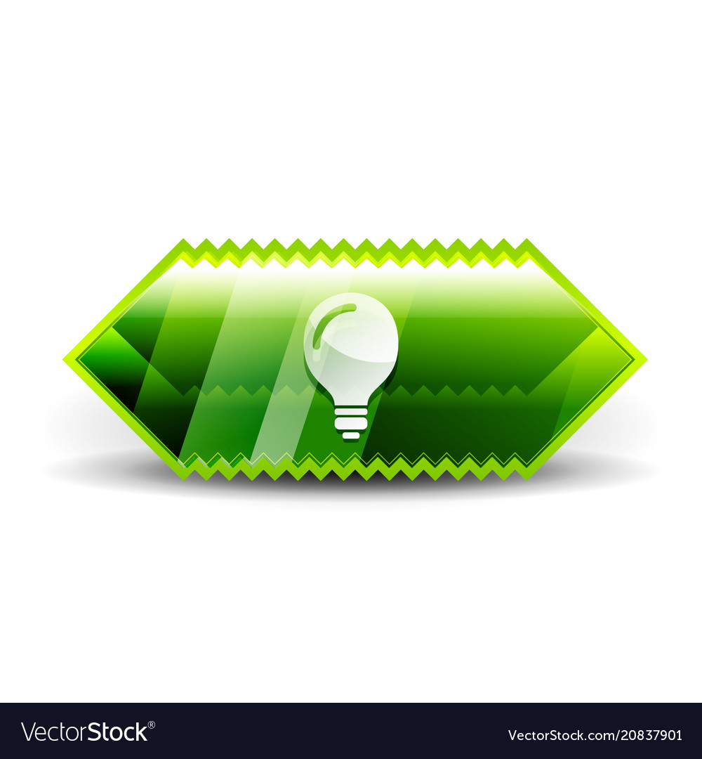 Light bulb new idea concept web button vector image Light bulb new idea concept web button