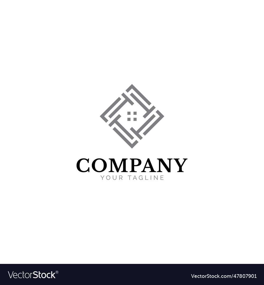 Luxurious letter lt pattern house logo design Vector Image