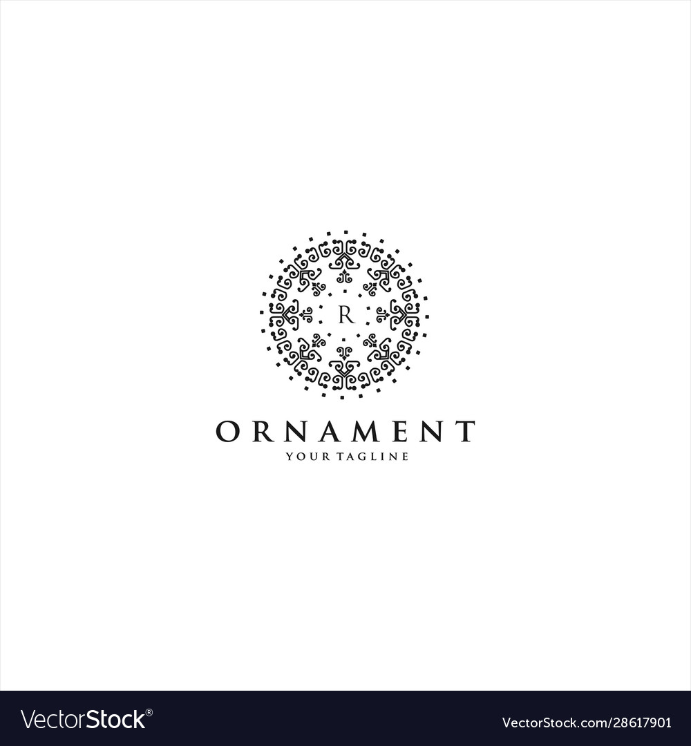 Ornament logo design template idea